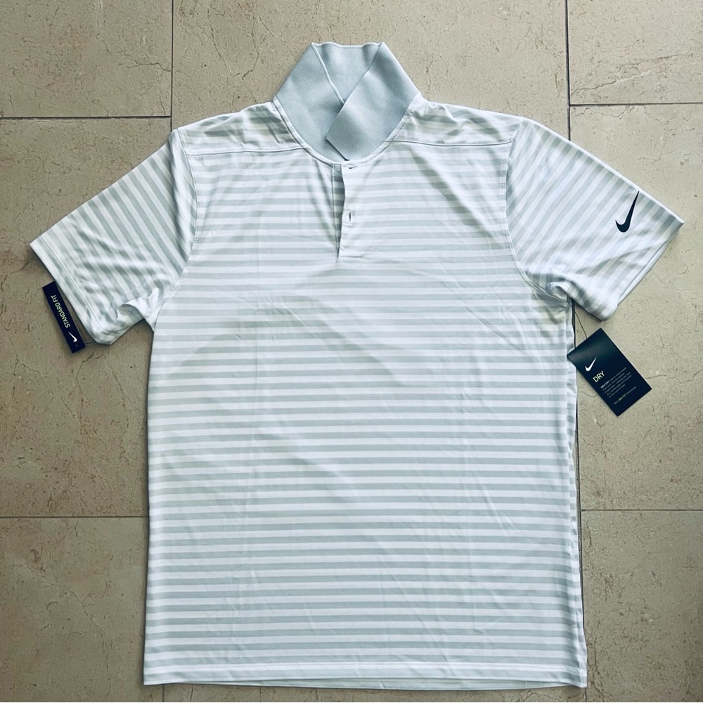 Nike Men's Dry Dri-FIT Victory Stripe Golf Polo Size M 891853-043 Standard Fit